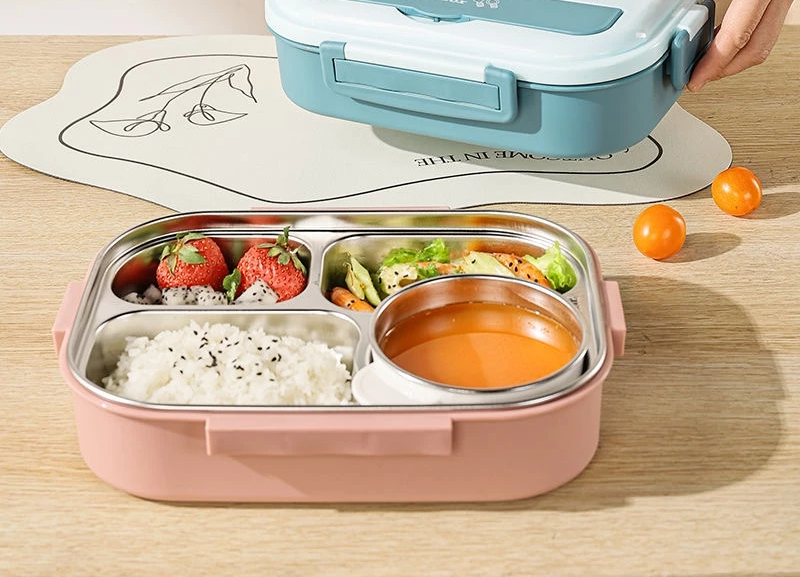 กล่องข้าวเด็ก Babyกล่องข้าว กล่องข้าวสแตนเลส 304 เข้าไมโครเวฟได้